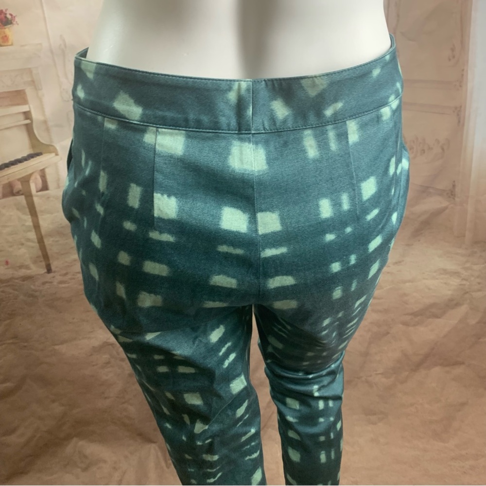 St John Green Windowpane Print Trouser - Picture 7 of 10